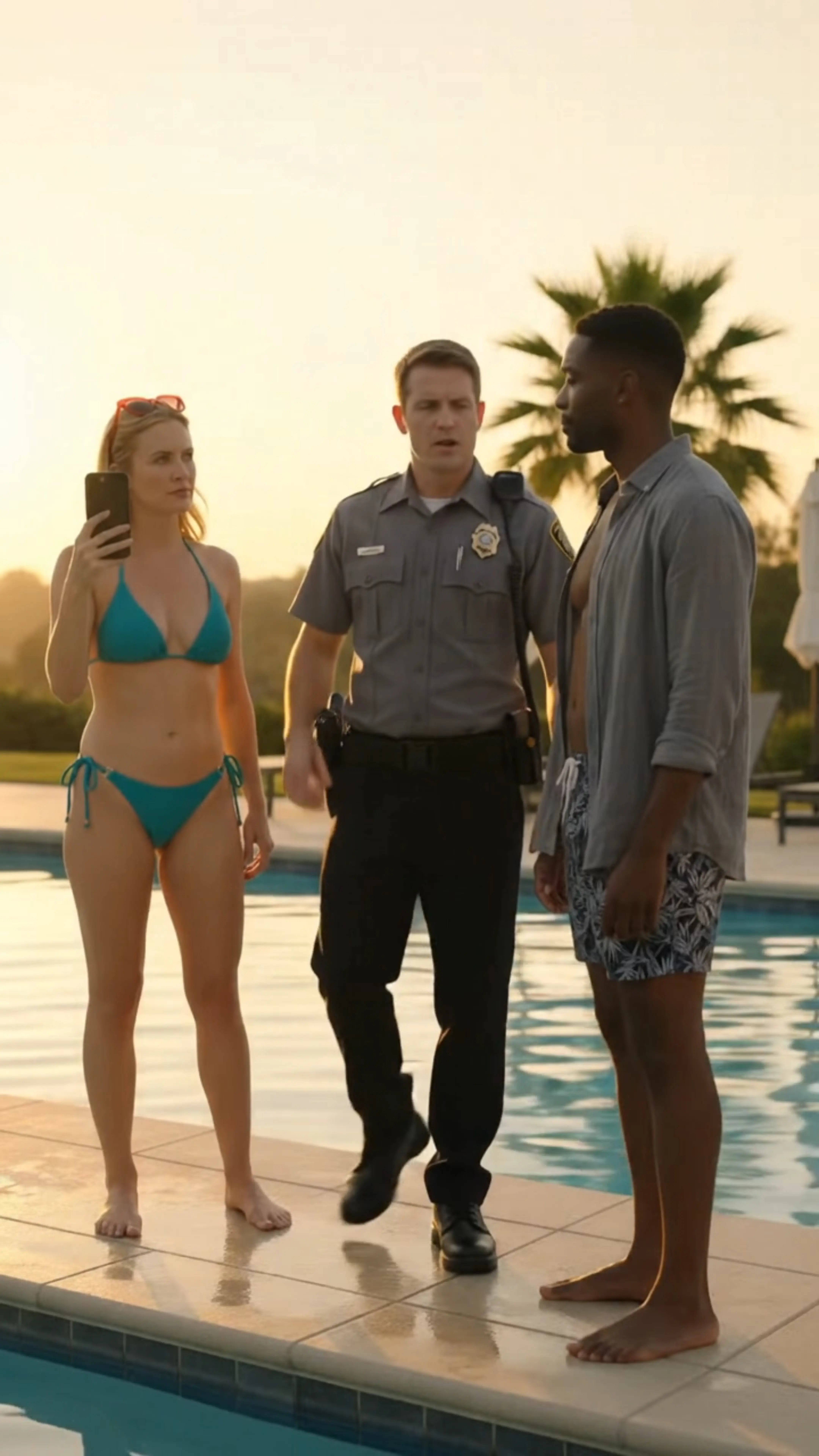 The white woman marched through my backyard gate, pointed at me in front of my children, and ordered me to get out of the swimming pool before she called the police.