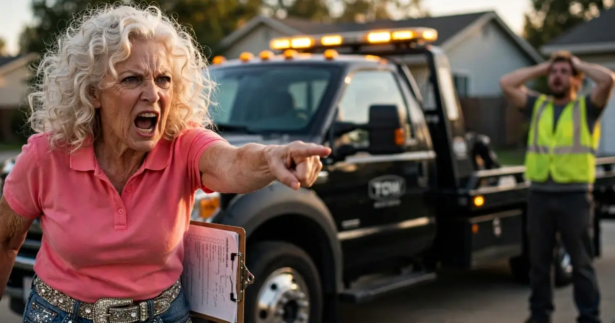 HOA Karen Blocked My Driveway — Then Her Tow Truck Driver Read the Sign and Refused