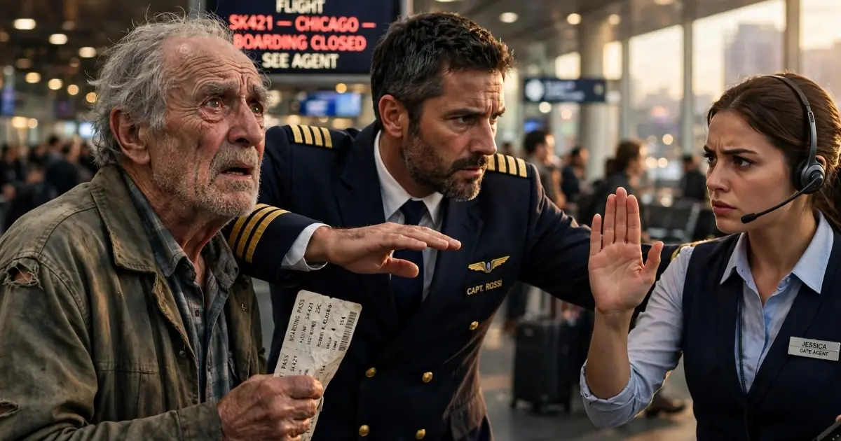 Gate Agent Humiliates Dirty Old Man, Instantly Regrets It When The Captain Arrives