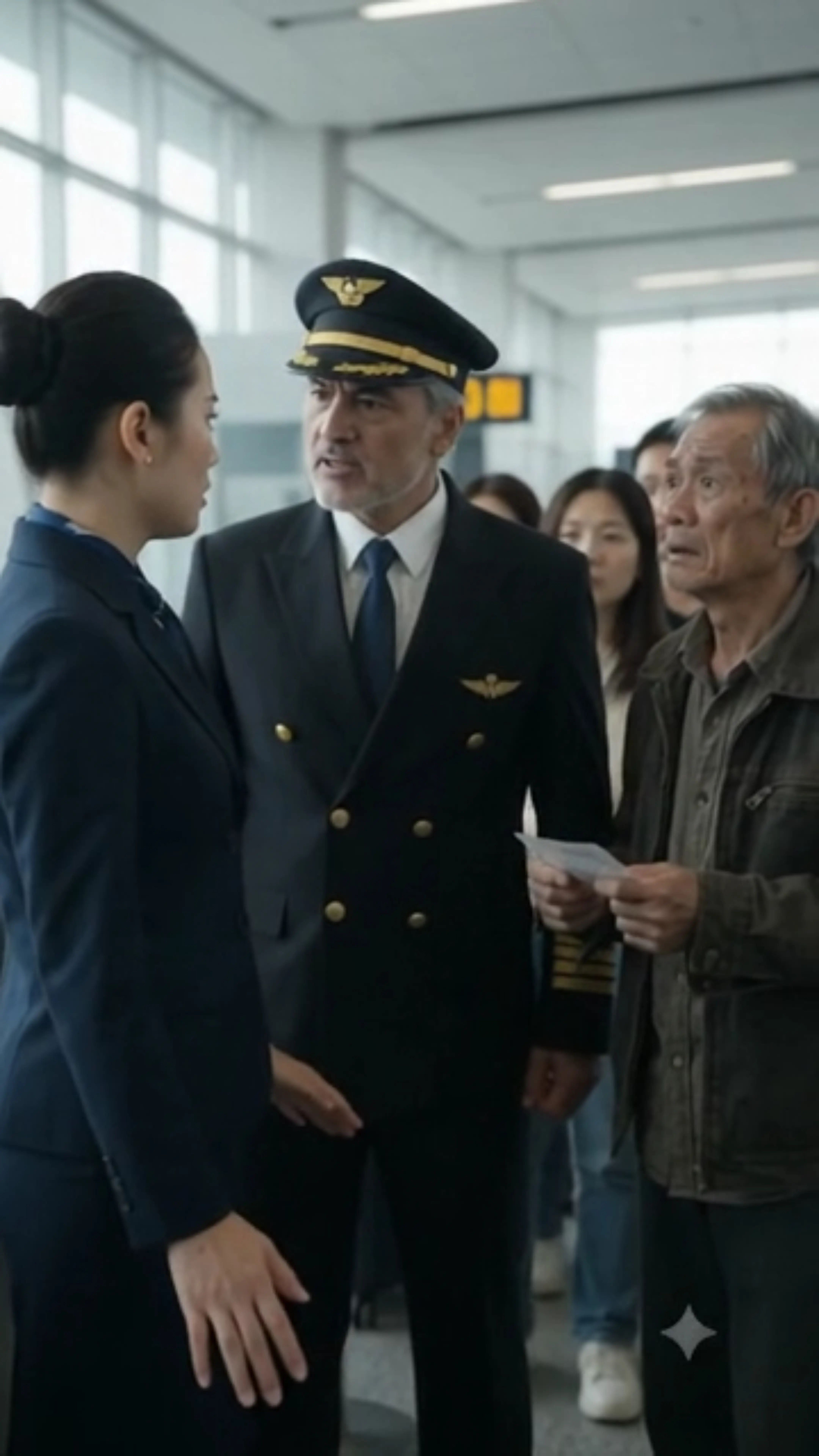 Gate Agent Refused to Scan an Elderly Passenger’s Ticket—Then the Captain Stepped In