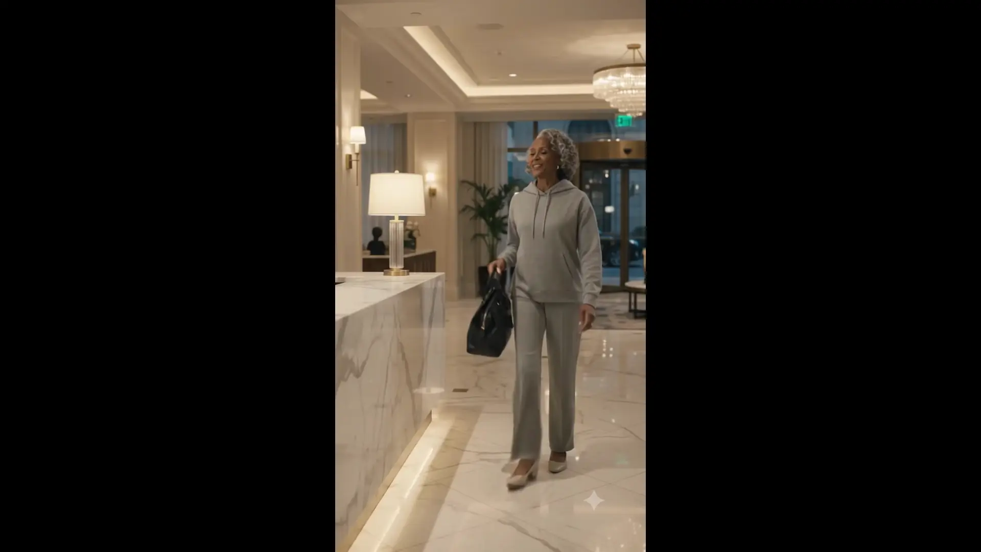 THE HOTEL MANAGER HUMILIATED AN ELDERLY WOMAN IN A CHEAP HOODIE — THEN THE OWNER WALKED IN AND CHANGED EVERYTHING