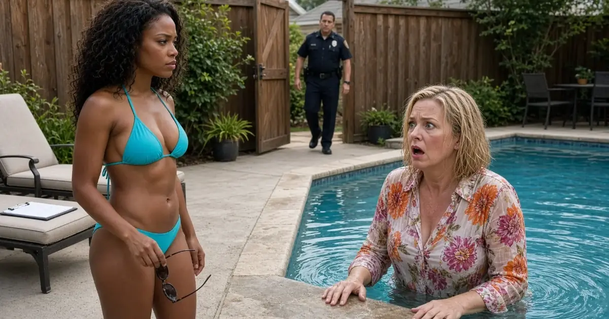 THE HOA PRESIDENT DEMANDED ACCESS TO HER PRIVATE POOL — THEN THE SECURITY GUARD SAW WHO WAS STANDING BESIDE IT