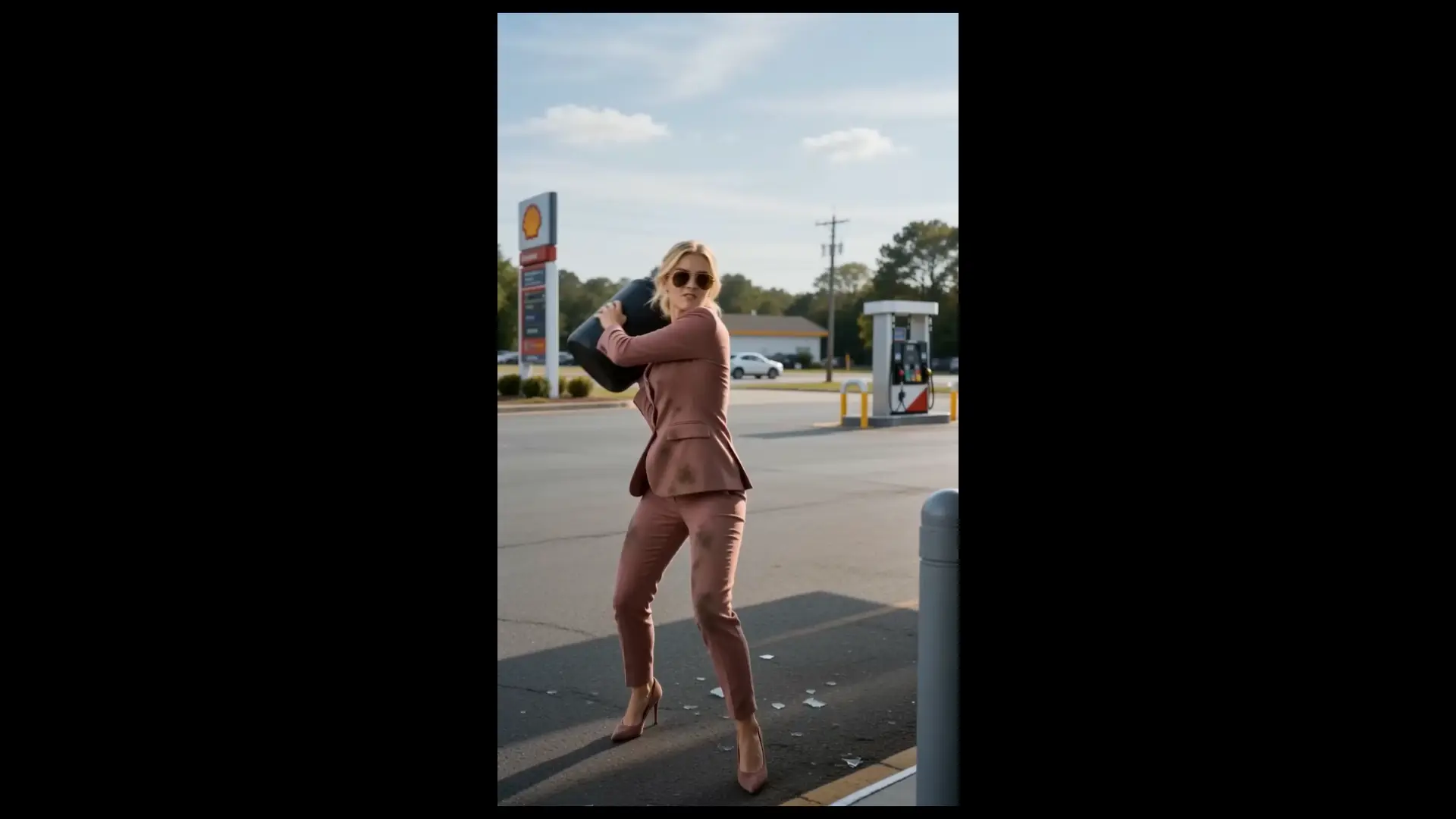 HOA KAREN SMASHED A GAS STATION WINDOW AND CALLED THE POLICE ON THE OWNER — SHE NEVER EXPECTED WHO WOULD STEP OUT OF THE BLACK SUV