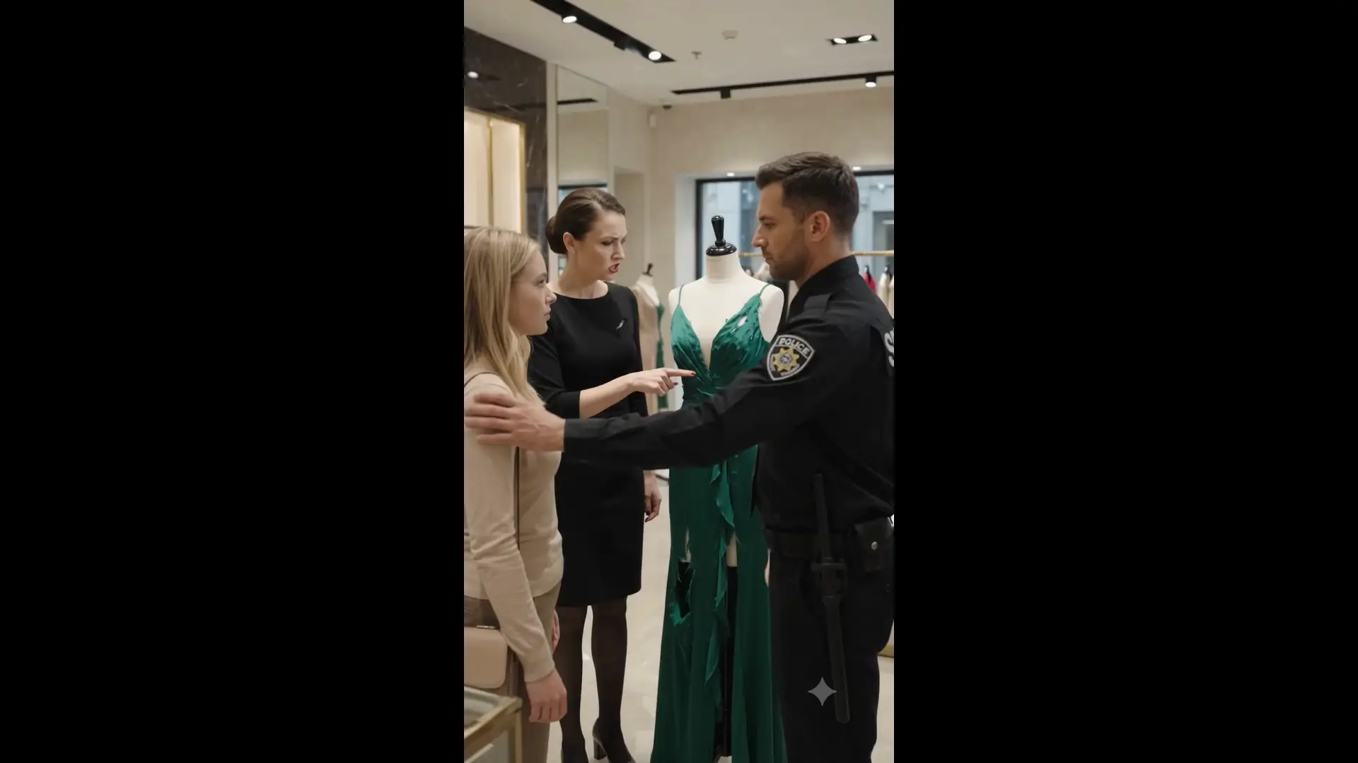 A RICH KAREN HUMILIATED A YOUNG SALESWOMAN IN A LUXURY STORE — THEN AN OLDER MAN IN A BLUE SUIT WALKED IN AND REVEALED WHO SHE HAD JUST INSULTED