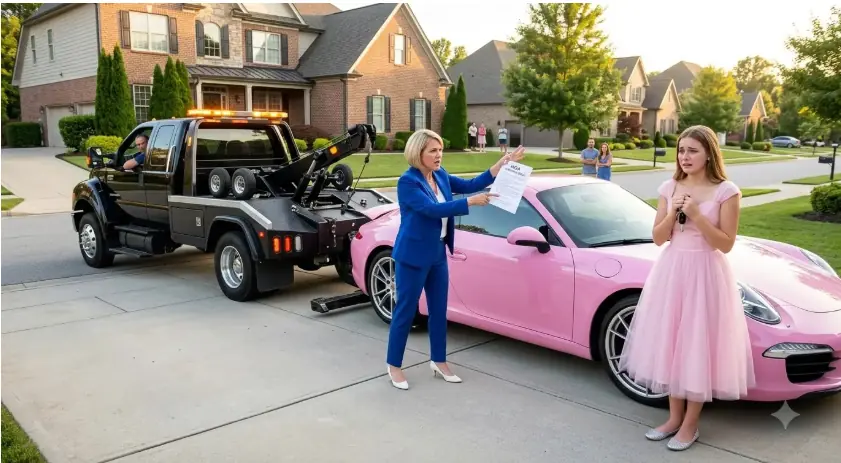 HOA Woman Tried to Tow His Daughter’s Porsche — Then the Driver Revealed Who Owned the Company