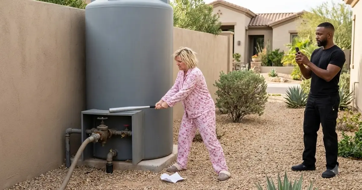 HOA Woman Tried to Smash a Homeowner’s Emergency Water Tank — Then the Fire Chief Arrived