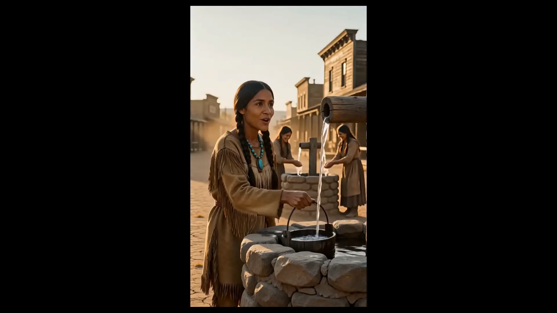 THE COWBOY LAUGHED WHEN THE NATIVE WOMAN WARNED HIM ABOUT THE TOWN WELL — SECONDS LATER, HER FINAL WORDS REVEALED A SECRET THAT COULD COST HIM HIS RANCH, HIS FAMILY, AND EVERYTHING HE BELIEVED ABOUT THE OLD WEST