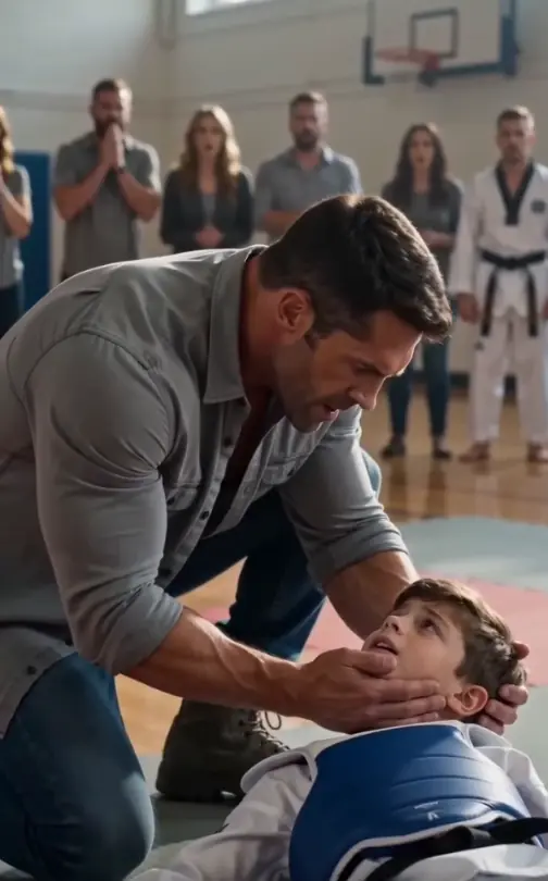 The Arrogant Kickboxer Kicked a 13-Year-Old Boy for a Demonstration — Until the Maintenance Man Took Off His Work Boots