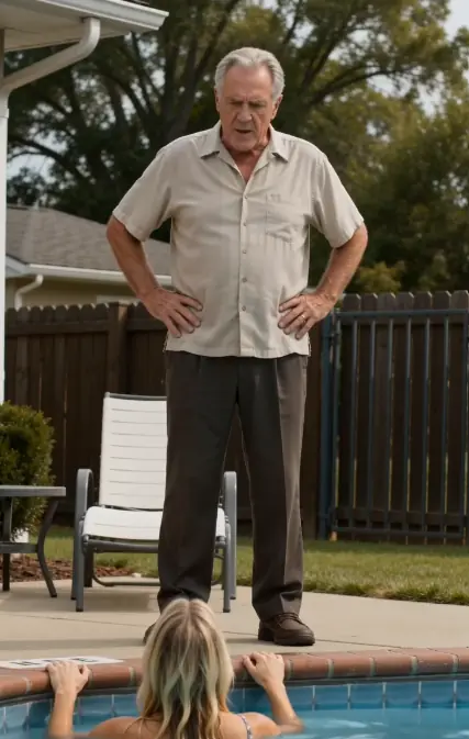 HOA Karen’s Spoiled Daughter Mocked the Old Man Who Tried to Warn Her — But What Happened That Night by the Swimming Pool Changed Everything