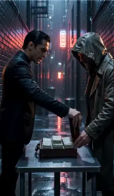 A Ruthless Mafia Enforcer Set Up a Secret Cash Deal in a Rain-Soaked Alley, but When a Hooded Stranger Revealed His True Intentions and Pulled a Gun, the Entire Underworld Confrontation Took a Deadly Turn