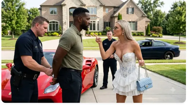 She Had a Man Handcuffed Beside His Own Ferrari — Then He Asked One Question She Couldn't Answer