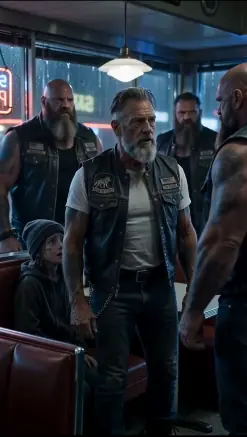A LITTLE BOY POINTED AT THE PATCH ON AN OLD BIKER'S VEST — AND THE ENTIRE DINER WENT SILENT