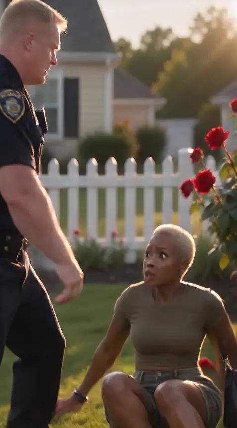 A Police Sergeant Destroyed Her Roses and Handcuffed Her — Then Something Fell From Her Handbag