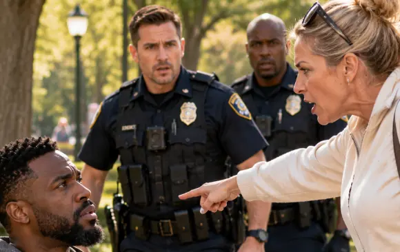 # Racist Woman Calls Cops on Man Reading in Park — Then the Officers Suddenly Stiffened